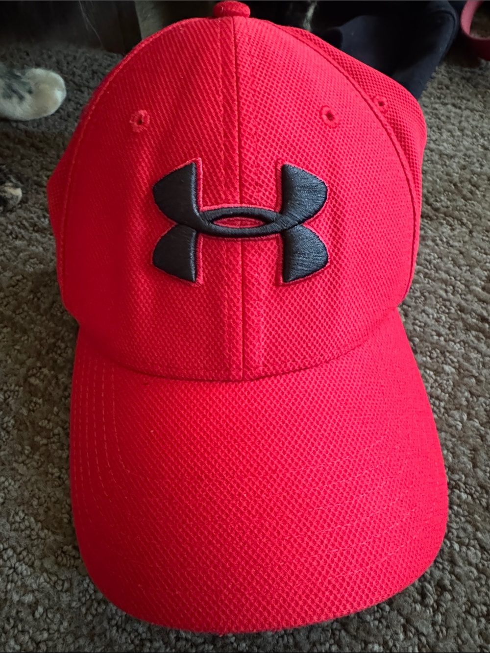 Under Armour Red Cap with Black Logo